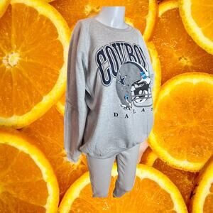 VTG Fruit of the Loom Men's Gray Dallas Cowboys‎ Crewneck Sweatshirt Size XL